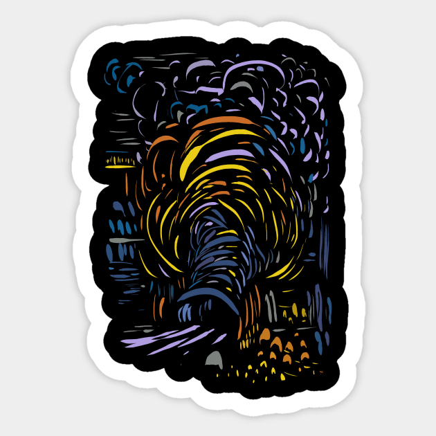 Van Gogh parody Sticker by Nikokosmos